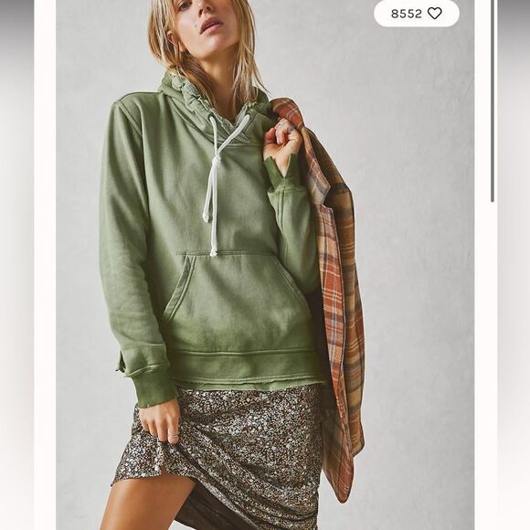 NWT We The Free Zuma Hooded Sweatshirt in Turquoise - Picture 1 of 16